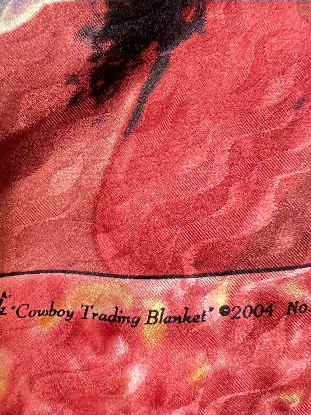 Vintage Rockmount Ranch Wear  Carrie Fell 100% Silk Western Cowboy Horse Scarf